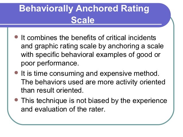 appraisal anchored behaviorally