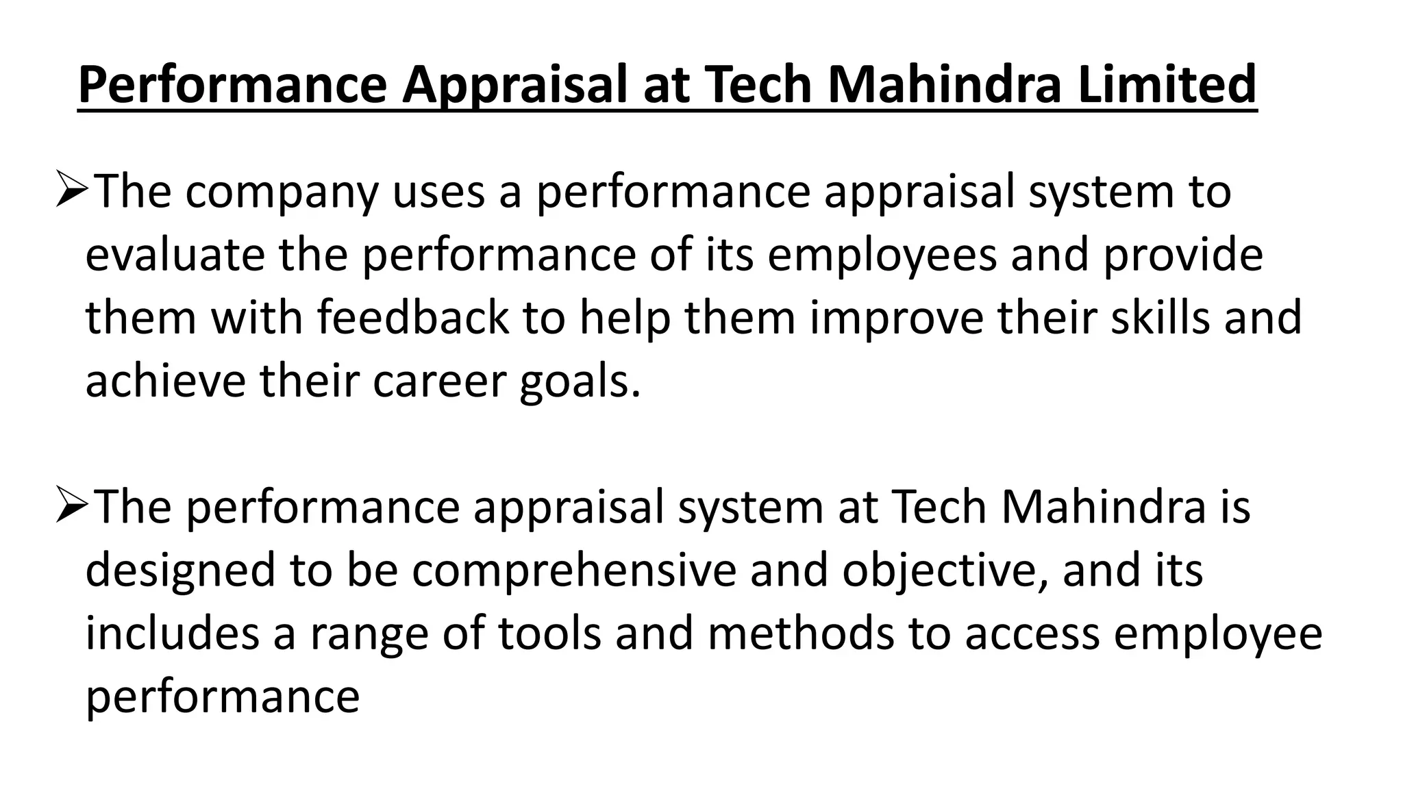 performance appraisal at Tech Mahindra.pptx
