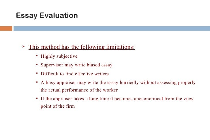 essay evaluation method