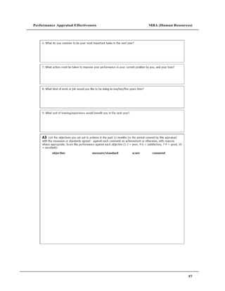 Performance Appraisal Effectiveness   MBA (Human Resources)




                                                         57
 