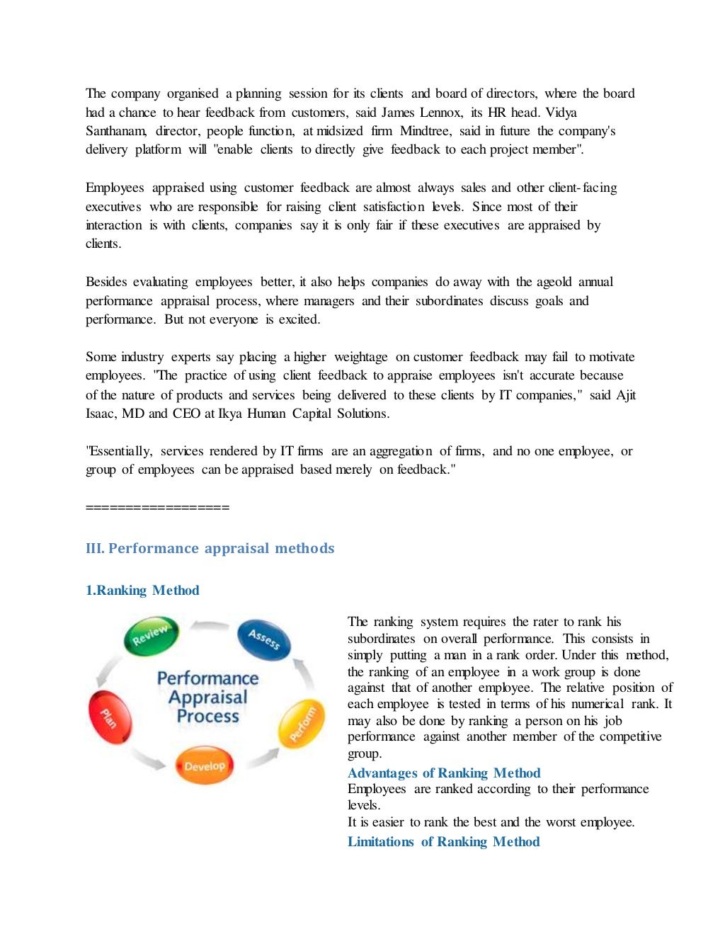 Performance Appraisal In Wipro