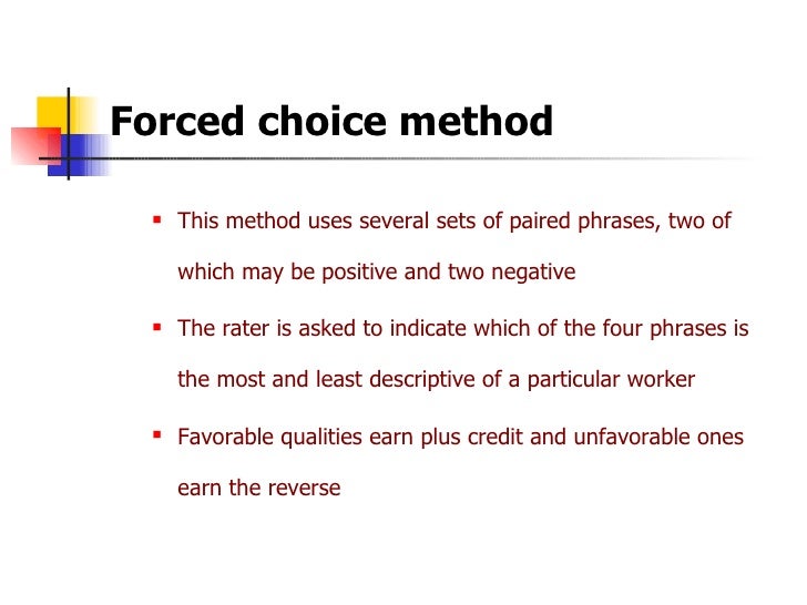 Forced-Choice Method Definition – TYAVBA
