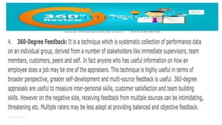 Performance appraisal methods