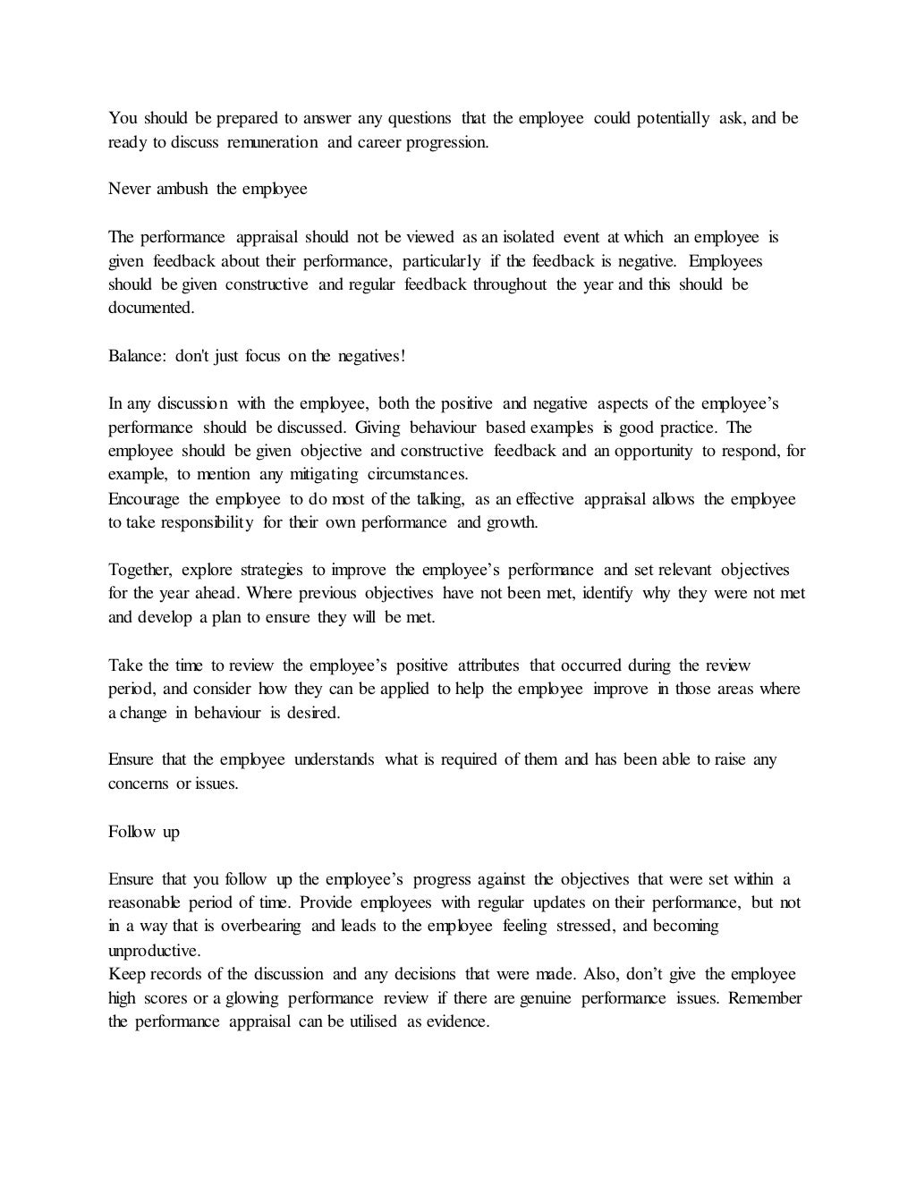 Performance Appraisal Methods With Examples