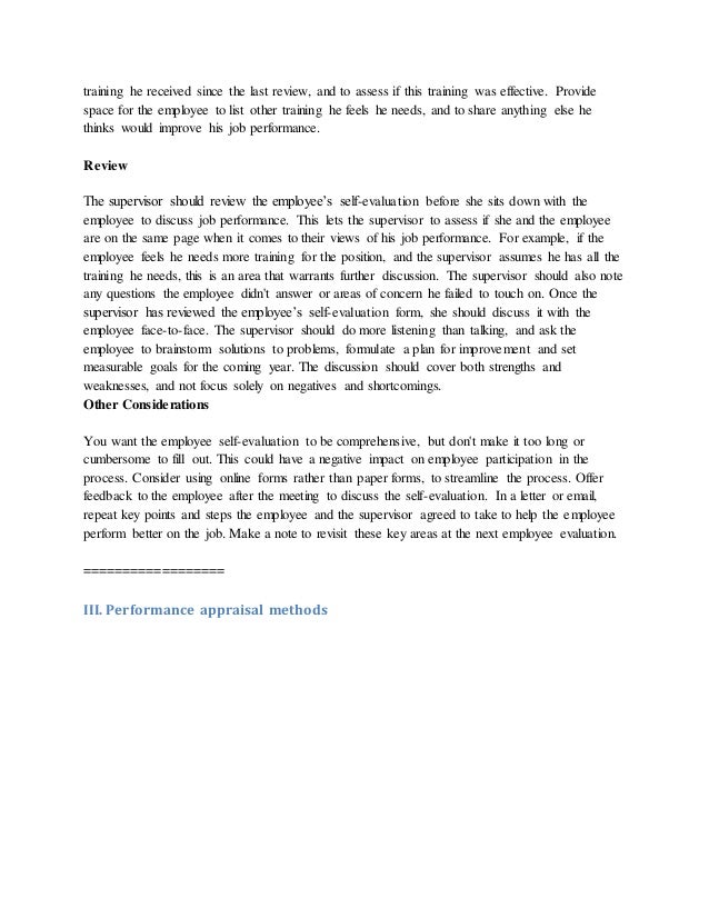 performance appraisal strengths and weaknesses performance weaknesses examples