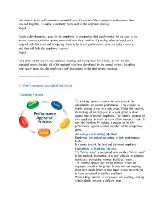 Performance appraisal summary examples | DOCX