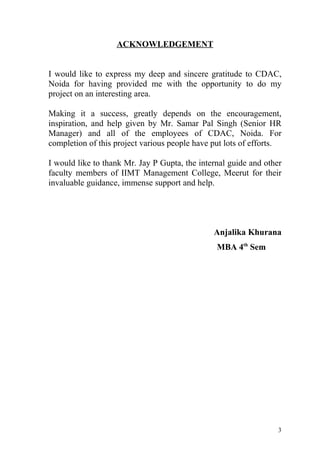 Performance appraisal system cdac | DOC