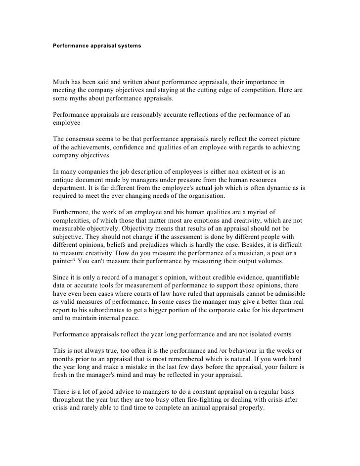 Review of literature on performance appraisal system ppt