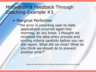 Marginal Performance Examples Performance appraisaltraining | PPT