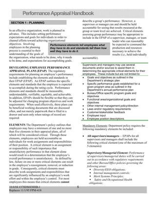 Federal Performance Epap Example Performance apprisal hand book | PDF