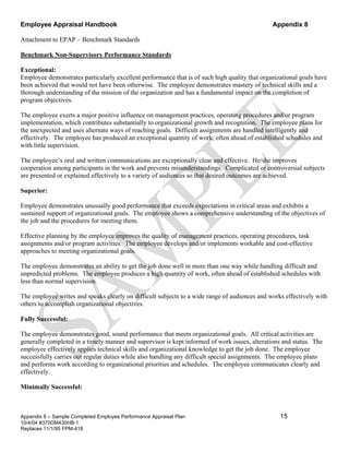 Federal Performance Epap Example Performance apprisal hand book | PDF