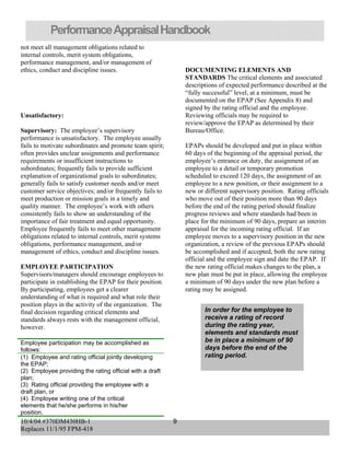 Federal Performance Epap Example Performance apprisal hand book | PDF