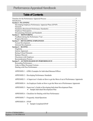 Federal Performance Epap Example Performance Apprisal Hand Book | PDF