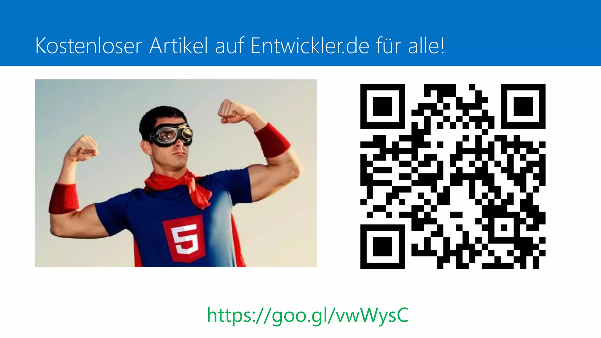 Kostenloser Artikel auf Entwickler.de für alle!
https://goo.gl/vwWysC
 