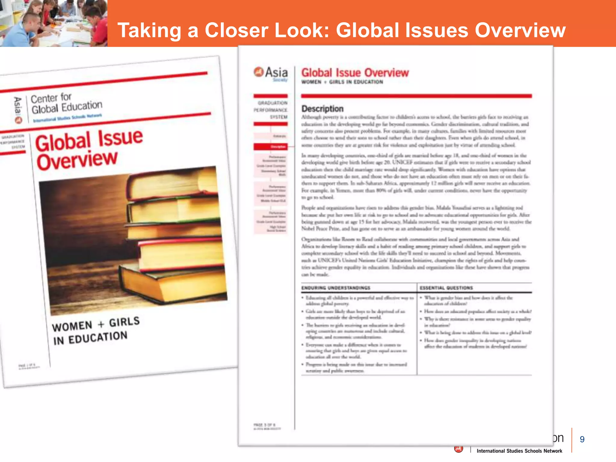 9
Taking a Closer Look: Global Issues Overview
 