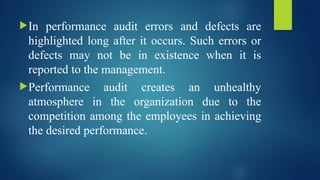 Performance Audit a topic in performance evaluation | PPTX