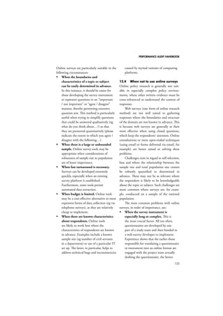 PERFORMANCE AUDIT HANDBOOK 
99 
h t t p : / / w w w. p c . g o v. a u / a n n u a l r e 
port s / regulation_and_its_review/ 
regulationreview0506 
Productivity Commission, Best Prac-tice 
Regulation Report 2006–2007, 
2007. As at 6 October 2009: 
http://www. p c . g ov. a u / a n n u a l re 
port s / regulation_and_its_review/ 
bestpracticeregulation0607 
Renda, A., Impact Assessment in the EU: The 
State of the Art and the Art of the State, 
Brussels: Centre for European Policy Stud-ies, 
2006. 
The Evaluation Partnership Ltd (TEP), Evalu-ation 
of the Commission’s Impact Assessment 
System, 2007. As at 6 October 2009: 
http://ec.europa.eu/governance/impact/ 
key_docs/docs/tep_eias_final_report.pdf 
 