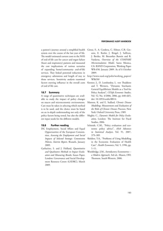 PERFORMANCE AUDIT HANDBOOK 
155 
consumed or transformed during the 
process. 
The basic concept of process definition charts 
is that the process/activity box is used to 
label a process of transformation of inputs into 
outputs. An un-reviewed document (input) 
is, for example, transformed through the 
review process (activity) into a reviewed docu-ment 
(output). This process follows review 
guidelines (controls) and needs the time of a 
reviewer (resources). 
This basic notation is used to build a 
process definition chart. A very basic A0 chart 
would just comprise a single box and define 
the whole process. A larger process can, how-ever, 
also be broken down in a number of sub-processes, 
each represented by a process box 
and the respective arrows. Figure 17.4 gives an 
example of a process definition chart for the 
process of ordering and producing a pizza for 
home delivery. 
As for flowcharts, process definition charts 
can also be produced for different levels of 
detail. In this case, each sub-map would illus-trate 
exactly one box of the parent chart.1 
1 For details, see Draft Federal Information Processing 
Standards (1993) or Hunt (1996). 
 