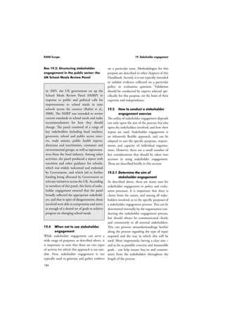 RAND Europe 17: Process mapping 
158 
need to be compared against each other. 
This helps to flag up differences between 
processes and identify good and best 
practice. 
17.5 Process mapping in action: 
awarding grants in the culture, 
media and sport sector 
In 2008 the NAO, supported by RAND 
Europe, conducted a study into the efficiency 
of making grants in the culture, media and 
sport sector (National Audit Office, 2008). In 
this study, process maps were used to achieve a 
better understanding of the processes, to iden-tify 
key stages of the process, to inform activity-based 
costing, and to compare different grant 
programmes. To gather the evidence, the study 
team reviewed available documentation from 
the organisations, conducted interviews with 
the people involved in each step of the proc-ess, 
and validated the findings in collaboration 
with the audited organisation. 
Figure 17.5 shows how a task-level dia-gram 
was used to show the tasks involved in 
the grantmaking process. This map appears 
rather crowded, as the flow of the process has 
been drawn both up and down as well as from 
left to right to capture as much of the richness 
of the process in as little space as possible. In 
addition, this map contains more information 
about actors through marked process boxes 
and a system of colour-coding. 
Figure 17.6 shows a second process map 
from this report, comparing activity level 
flowcharts. In this map, several grantmaking 
programmes from various bodies are com-pared. 
It can be seen, for example, that some 
bodies only have a one-stage application proc-ess, 
while others aim to sift out a large number 
of applicants earlier on in a two-stage process. 
Some programmes seem to invest more in the 
applications by also being involved in project 
development. 
 