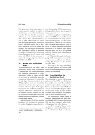 RAND Europe 18: Quantitative techniques in performance audit 
impacts, rather than relating the intervention 
to bigger impacts such as social welfare and 
other aggregate factors that would require a 
macroeconomic approach. For example, the 
NAO evaluated the Skillseekers Training for 
Young People (National Audit Office, 2000) 
and, through quantitative regression analysis, 
concluded that the underlying market failure 
rationale for Skillseekers was valid – that the 
labour and training markets for young people 
could be made to operate more effectively. 
18.3.1 Macro models 
Macro models describe the operation of a 
national or regional economy, and especially 
the dynamics of aggregate quantities such as the 
total amount of goods and services produced, 
total income earned, the level of employment 
and the level of prices (Wikipedia, n.d.). They 
use input factors (such as labour and capital) 
for a production model to look at issues like 
maximising social welfare, assessing the oppor-tunity 
164 
cost of publicly funded services or the 
management of the macroeconomy itself. The 
most important elements of macro models 
are:1 
 Data requirements: aggregated data 
from national accounts or sector level 
information. 
 Good for: evaluating large, economy-wide 
policies expected to have spillover 
effects and economic impacts, and where 
the performance indicators that represent 
tangible effects are clearly measured and 
specified. 
 Bad for: specific local or regional policies 
that are differentiated across the country. 
When given, expected effects attributable 
to specific initiatives are likely to be very 
small when compared with the total effort 
1 See European Commission (2009) Impact Assessment 
Guidelines for more details. 
invested by the whole economy; general 
aggregate models are unlikely to be useful 
for the impact assessment of specific 
policies (eg impacts of RD policy). 
 Strengths: capable of assessing the 
impact on output, overall employment 
or employment by sector or region, price 
levels, productivity. 
 Weaknesses: the process of model 
development is data- and resource-intensive 
and may miss the complexity 
of interactions and changing dynamic 
relationships that link the programme 
inputs with relevant outcome indicators. 
If building a system model, the process 
requires large, long-term data sets 
covering many different indicators. These 
could only be developed at great cost. 
Simpler, more general macroeconomic 
models, eg relating RD investments 
with growth, would suffer from the 
“black box” syndrome: we can conjecture 
that a relationship exists, but we cannot 
identify the mechanisms through which 
the possible impact has taken place. 
Examples of macro models that measure social 
impacts are: 
 computable general equilibrium models 
(CGE) 
 partial equilibrium models 
 sectoral models 
 macro-econometric models. 
Computable general equilibrium (CGE) 
models 
CGE models calculate a vector of prices such 
that all the markets of the economy are in 
(demand and supply) equilibrium, implying 
that resources are allocated efficiently. CGE 
models try to capture all economic and tech-nological 
interrelationships, possibly reflecting 
policy influences on prices, multiple markets 
 