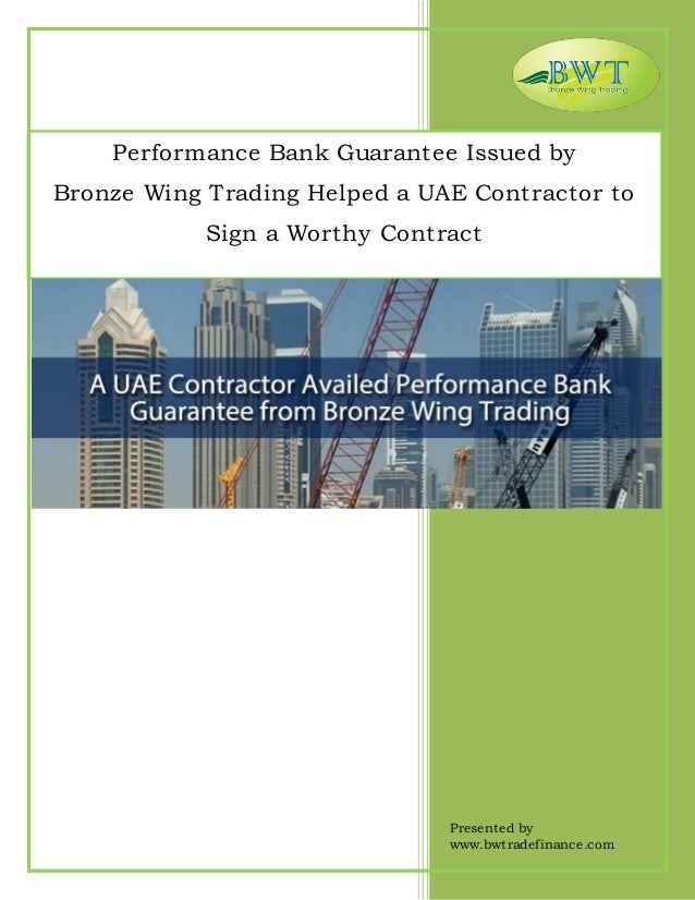 Performance Bank Guarantee Performance Bond Providers