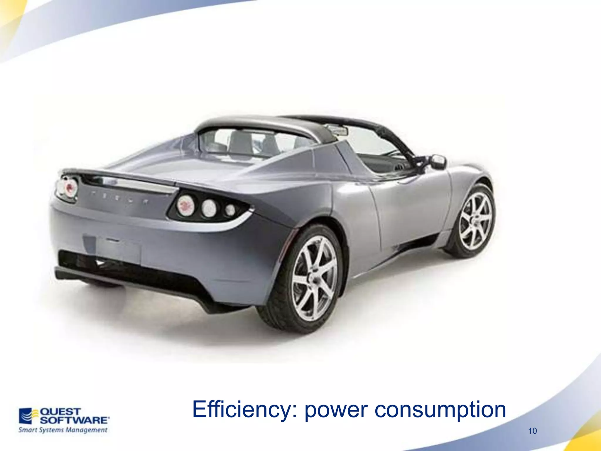 Efficiency: power consumption