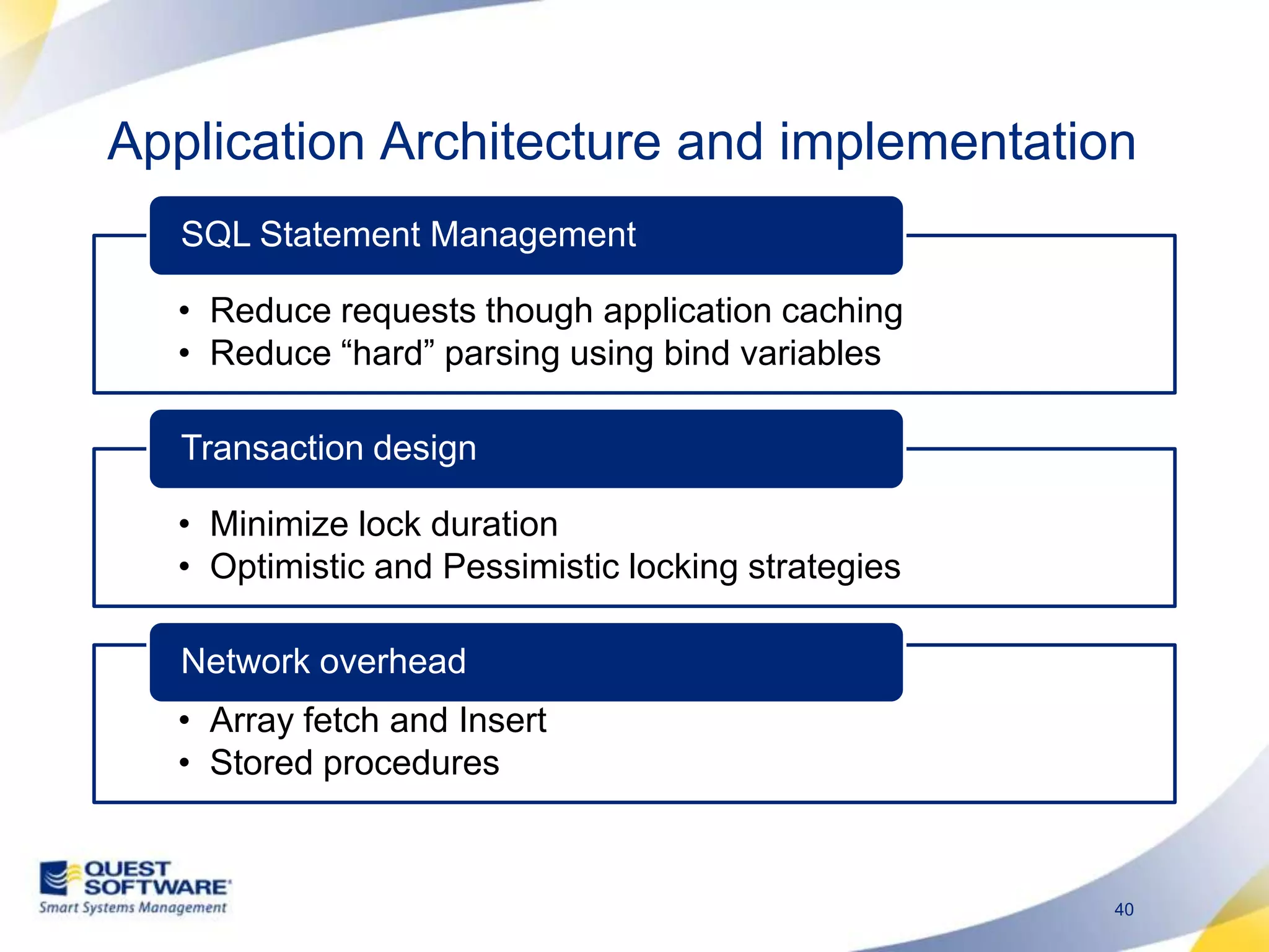 Application Architecture and implementation