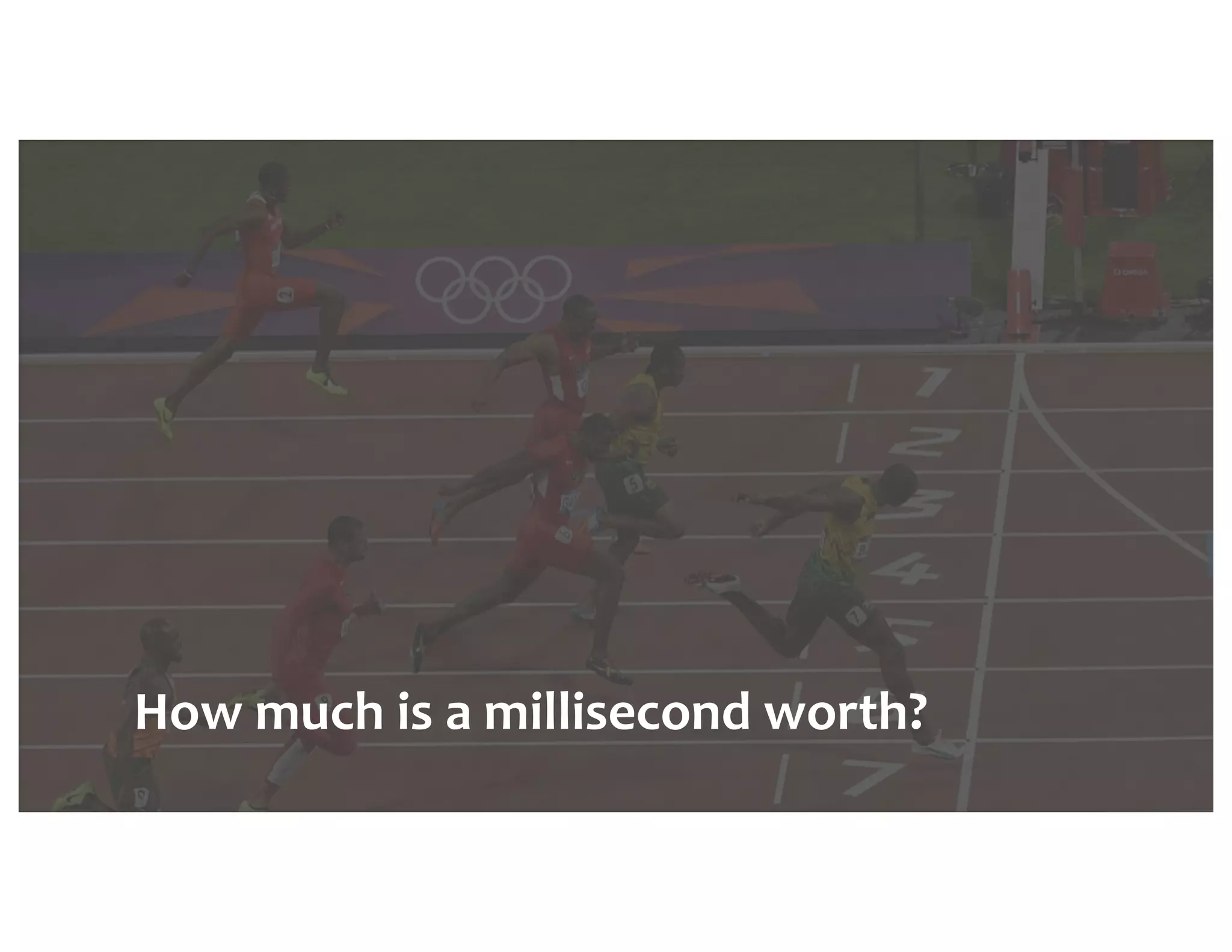 How much is a millisecond worth? 