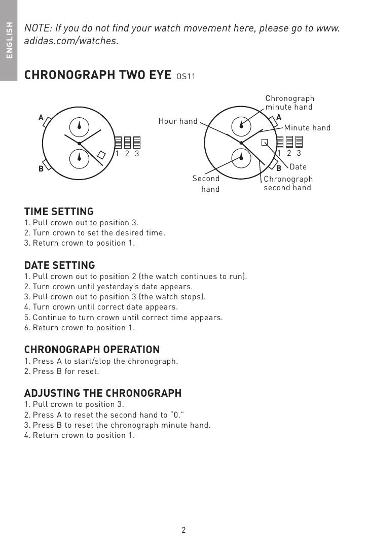 setting adidas watch