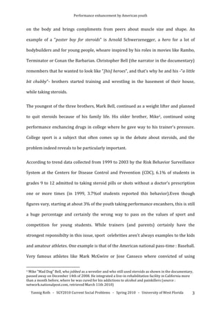 Performance Enhancement By American Youth