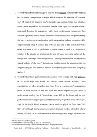 Performance Enhancement By American Youth