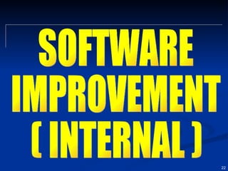 SOFTWARE IMPROVEMENT ( INTERNAL ) 