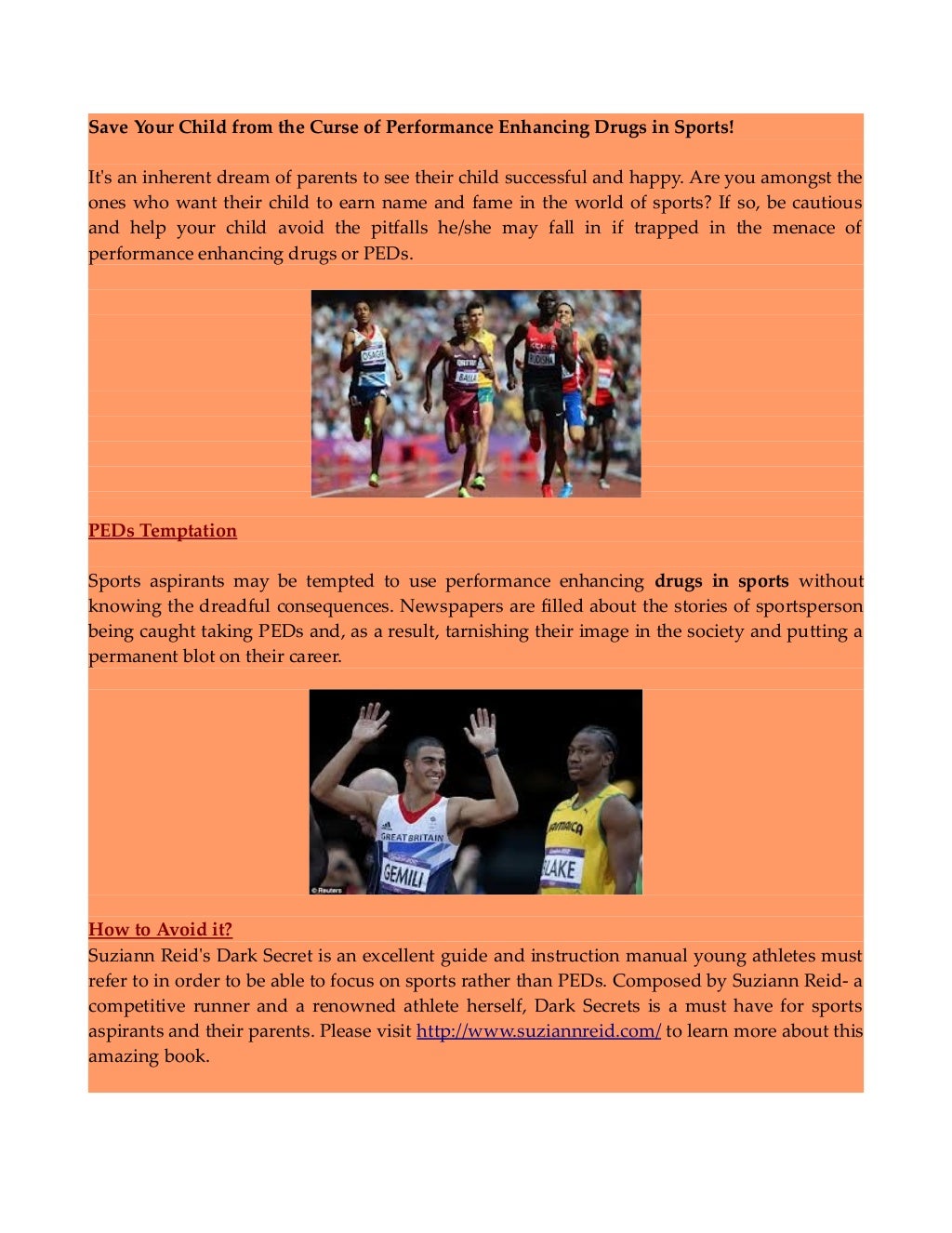 Performance enhancing drugs for athletes