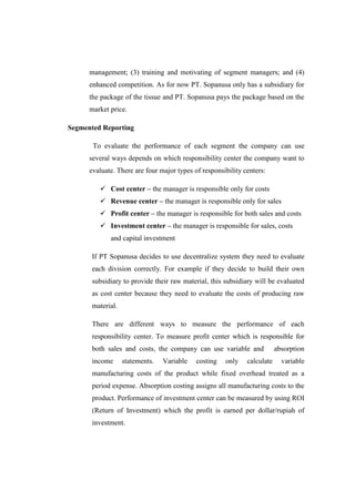 Performance evaluation accounting management | PDF