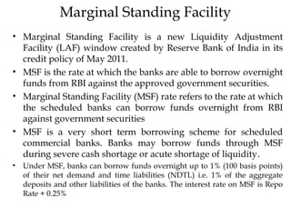 Msf Rate PERFORMANCE EVALUATION OF BANKS.ppt To tu tu to | PPT