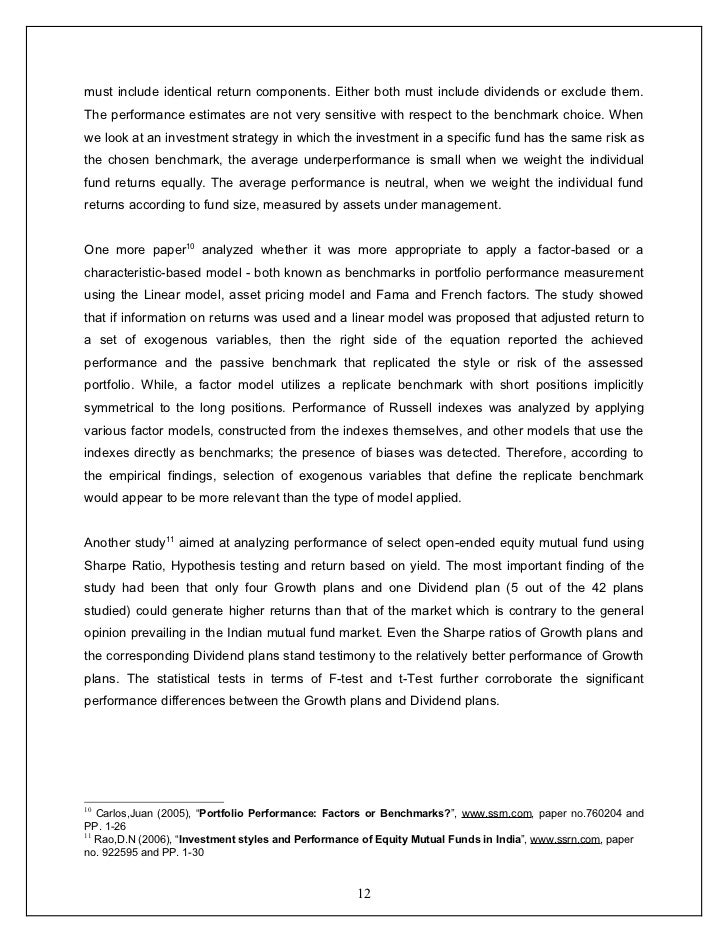 performance of mutual funds in india pdf