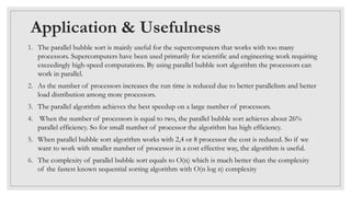Performance evaluation of parallel bubble sort algorithm on supercomp…
