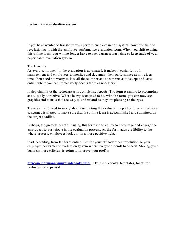 online employee evaluation