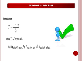 TREYNOR’S MEASURE
 