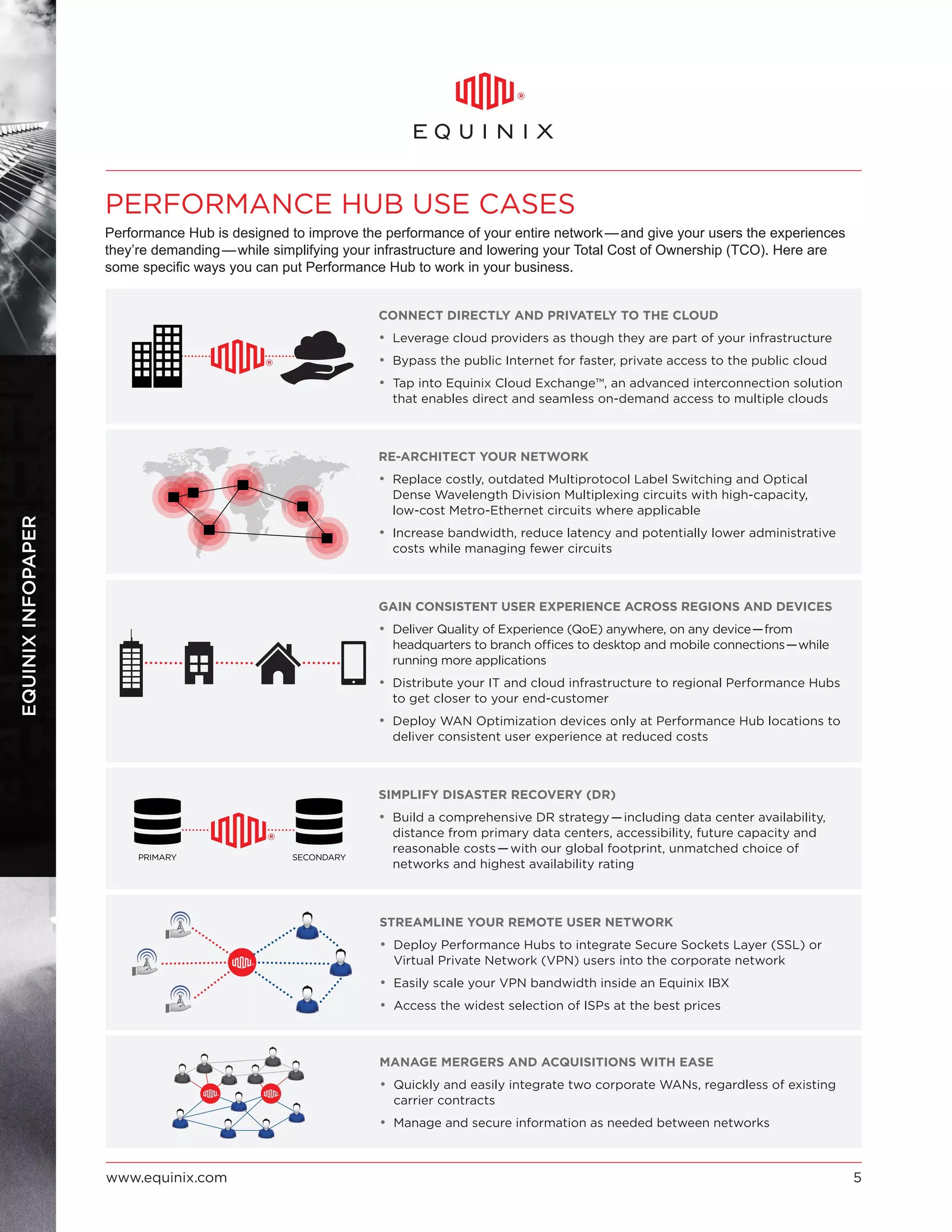 How to Make Sure You’re Prepared.
Localize the data center. Though great in theory, a mobile-
centric world will put more pressure than ever on IT
infrastructure. Taking advantage of new markets, plus the
increasing demands of current ones, will require a more
distributed and powerfully architected network. One that is
capable of both reaching and satisfying your mobile users—
anywhere, at any time, and at any level of digital demand.
The key is simple geography. The closer your network is to
your users, the better application performance it will deliver.
Localizing traffic is far more scalable than keeping your
equipment in locations that are nowhere near either the
content being served, or the users trying to access it. And
you get access to markets all over the world.
Global smartphone
subscriptions will reach 4.5
billion by 2019
Source:
1 Cisco Visual Network Index (VNI) study, “The Zettabyte Era,” May 2012.
TREND 1
1
MOBILITY
TREND1
 