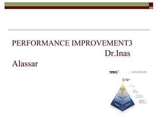 PERFORMANCE IMPROVEMENT3
                  Dr.Inas
Alassar
 