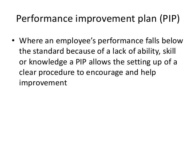 performance improvement plans and performance management in the workp employee improvement plans