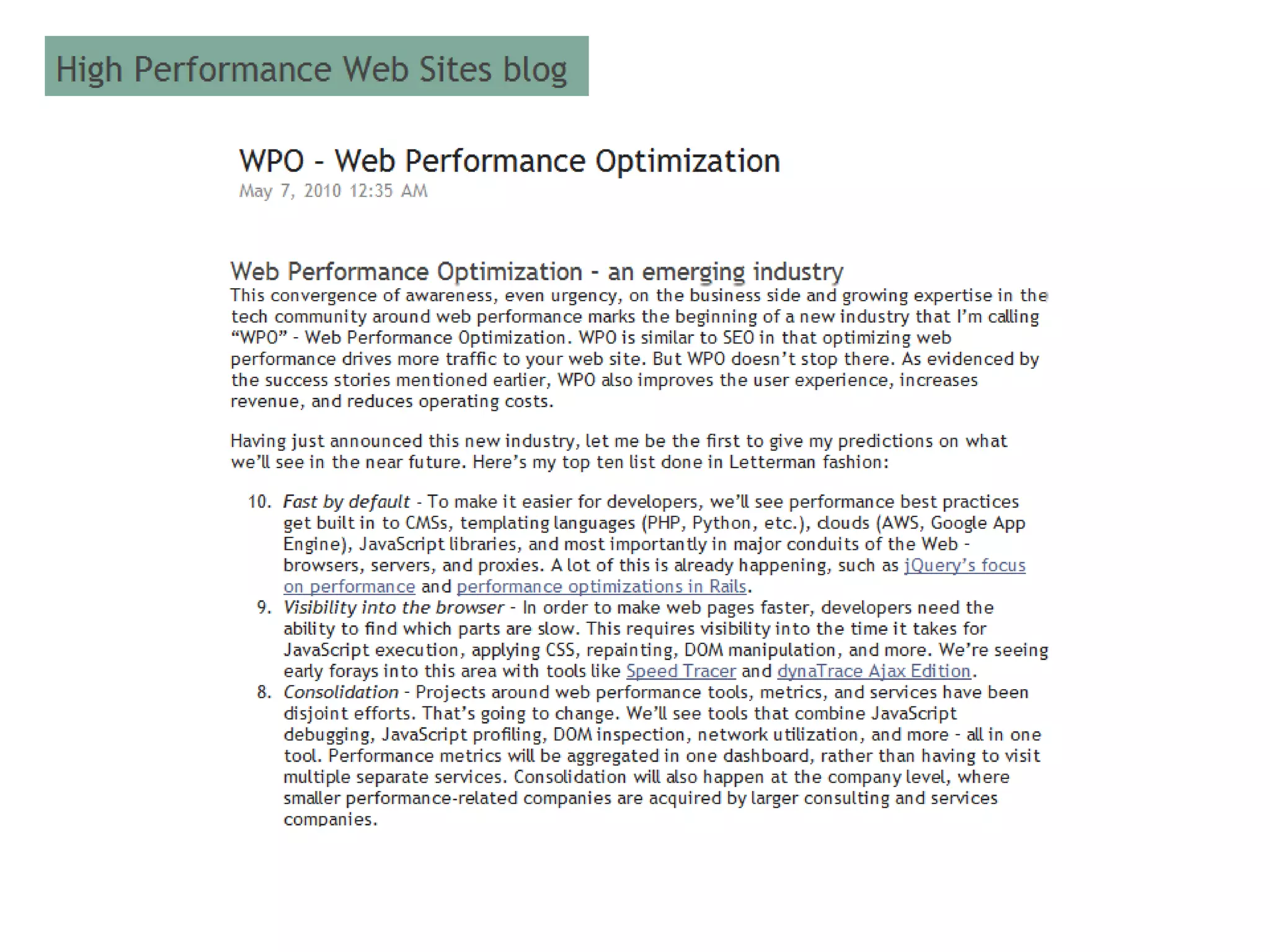  5 minute performance benchmark