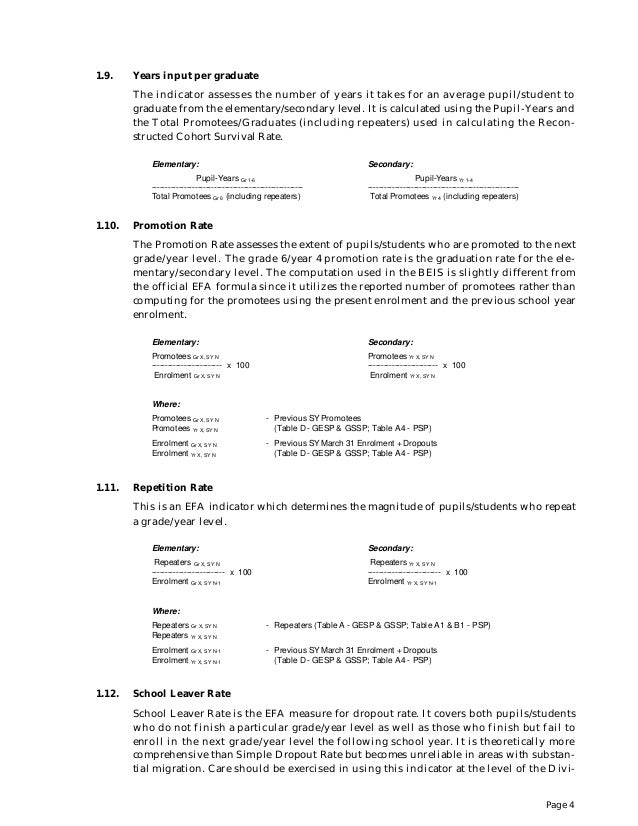 Performance indicators definition_of_terms_and_formula