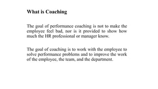 Poor Job Performance Coaching Example Performance Management - Topic 5 - Monitoring.pptx