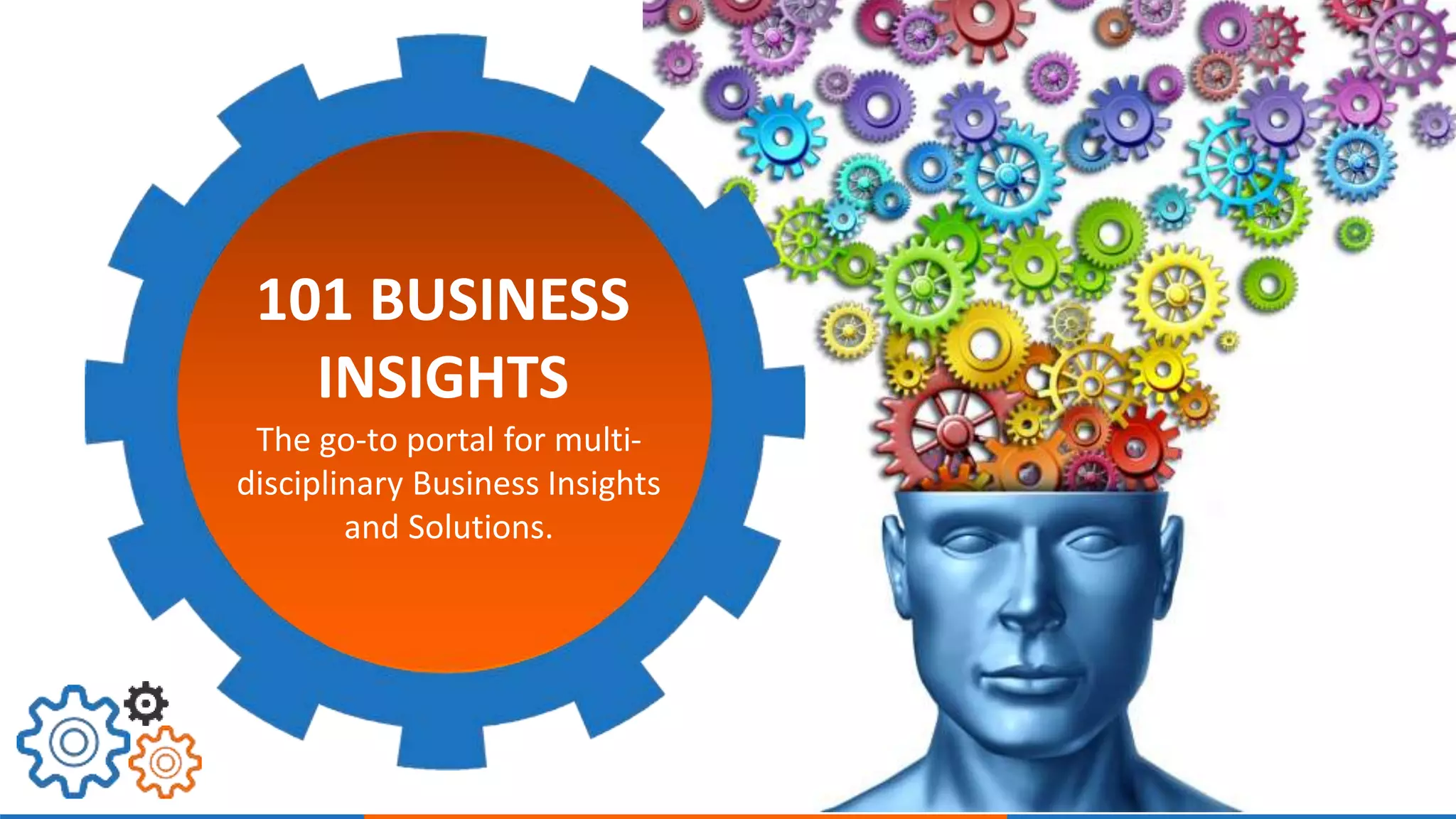 101 BUSINESS 
INSIGHTS 
The go-to portal for multi-disciplinary 
Business Insights 
and Solutions. 
 
