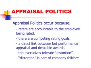 What are the types of Rating Errors?HALO and HORNS- these errors refer to a failure to distinguish among different aspects of performance- either all positive or all negative ratings- cant make the necessary distinctions between strong and weak performance