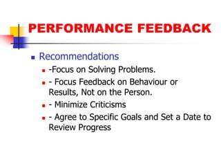 APPRAISAL POLITICSAppraisal Politics occur because;- raters are accountable to the employee being rated.	- there are competing rating goals.	- a direct link between bet performance appraisal and desirable awards.	- top executives tolerate “distortion”	- “distortion” is part of company folklore