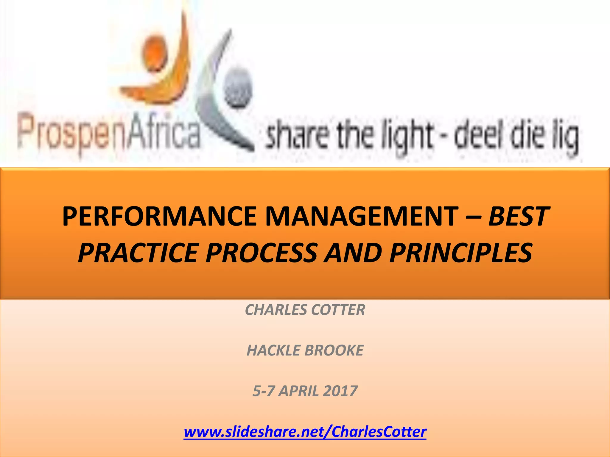 Performance management – Best Practice Process and Principles | PPTX