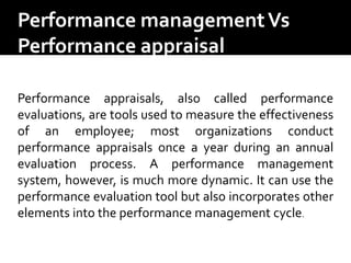 Performance management an introduction | PPTX